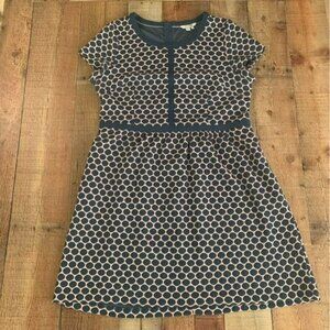 Boden pink with blue polka dot dress 12R